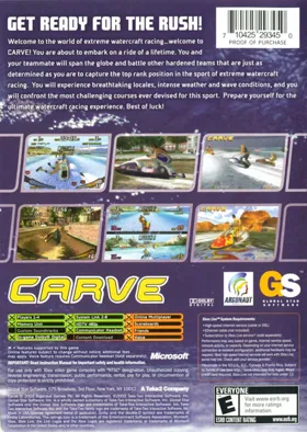 Carve (USA) box cover back